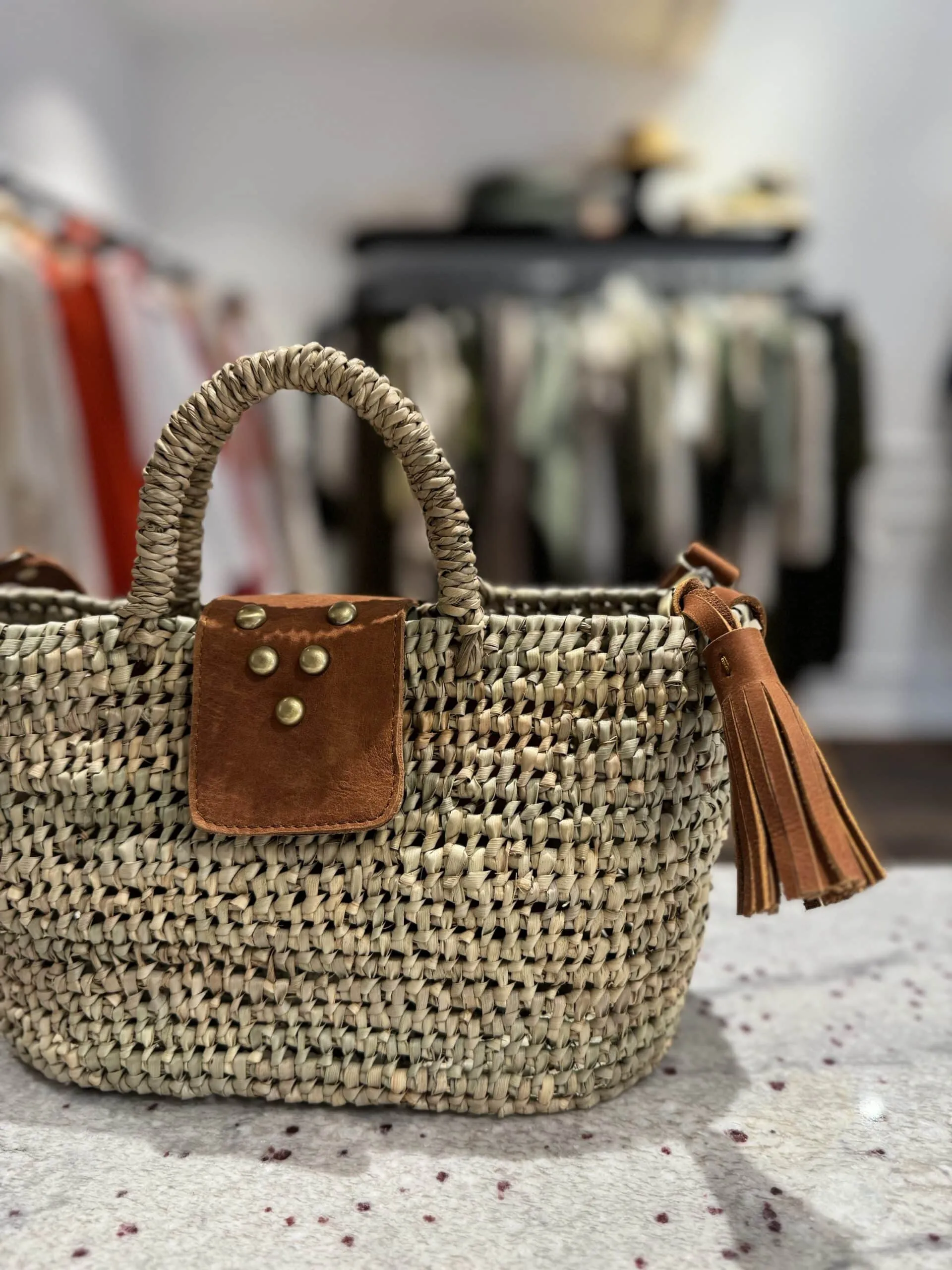 Grand panier « sunset » camel | Concept Store En Ligne | Jade & Lisa